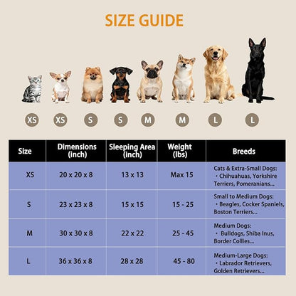 Calming Donut Dog Beds for Small Dogs Cats - Washable Removable Cover Non-Slip Bottom, Round Pet Bed Puppy Bed Warming Fluffy Faux Fur Anti-Anxiety, Fits up to 25 lbs (Dark Grey, 23")