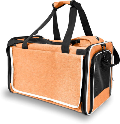 Dog Carry Bag for Puppy Pet Soft-Shell Portable Kennel Crate for 0-15 lbs Foldable Pomeranian Travel Cage Tea Cup Yorkie Carrier Purse Indoor Carrying Case Cat Supply Melon Tiny Dog Melon