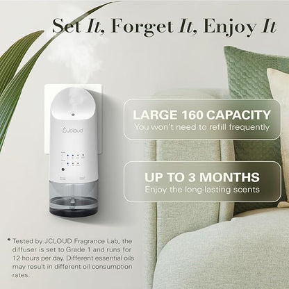 JCLOUD Plug in Diffuser for Essential Oils, 2 Pack Waterless Scent Diffuser