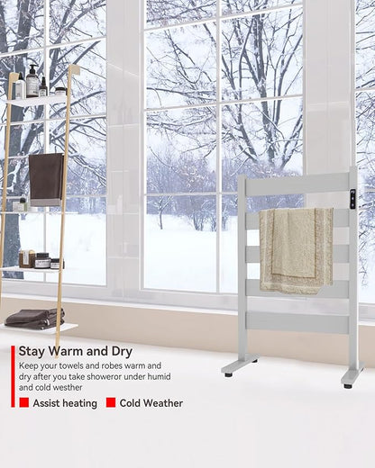 Freestanding Towel Warmer – 5-Bar Heated Towel Rack