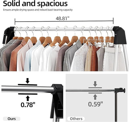 APEXCHASER Clothes Drying Rack Foldable, Stainless Steel Laundry Drying Rack