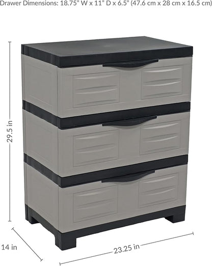 Sunnydaze 29.5" H 3-Tier Storage Cabinet