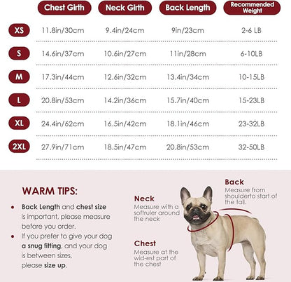KOESON Small Dog Sweater Female and Male, Pullover Dog Sweater with Sleeves, Easy On Christmas Sweaters for Dachshund, Chihuahua, Pug, Yorkie, Warm Knitted Winter Apparel for Small Dogs, Red, S