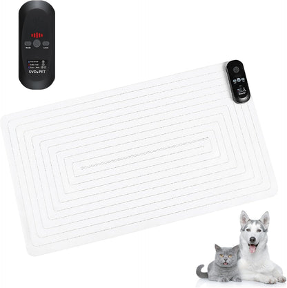 SVD.PET Pet Training Mat with Tester, 30" X 16", Pet Shock Pad, Dogs & Cats Electronic Repellent mat for Indoor, 3 Training Modes, 5 Levels, Pet Safe Mode (Black Controller)
