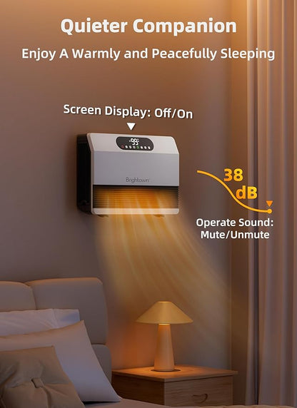 Brightown Wall Heater for Indoor Use, Electric Space Heater