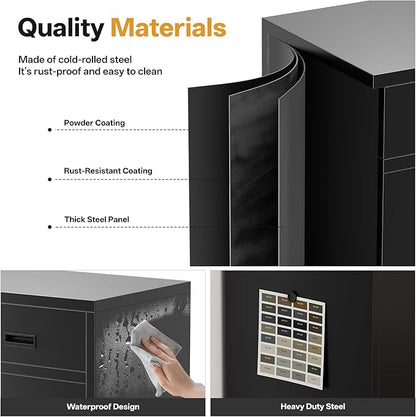 Metal Storage Cabinet 36" H, Garage Storage Cabinet