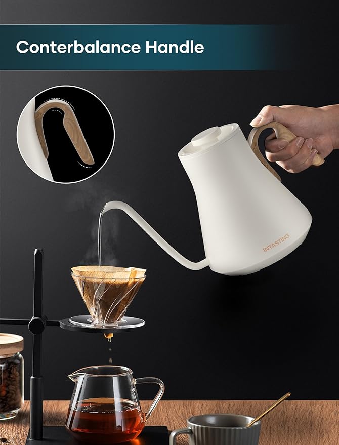 Electric Kettle, Gooseneck Electric Kettle, ±1℉ Precise Temperature Control