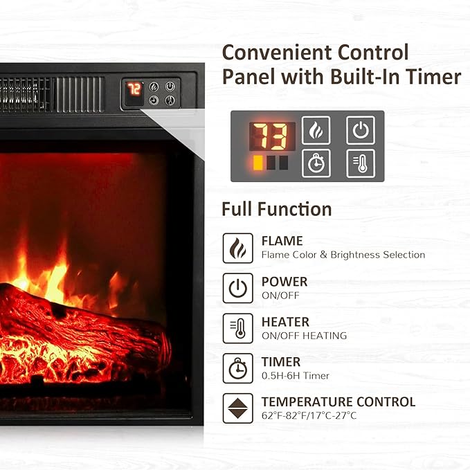 Naice 80" Electric Fireplace