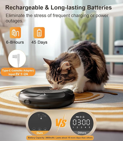 Casfuy Automatic Cat Feeder Cordless