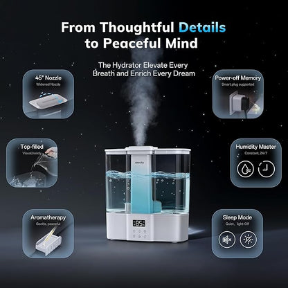 Geek-Level Aeocky Humidifier for Baby, Quiet Ultrasonic Humidifiers for Bedroom