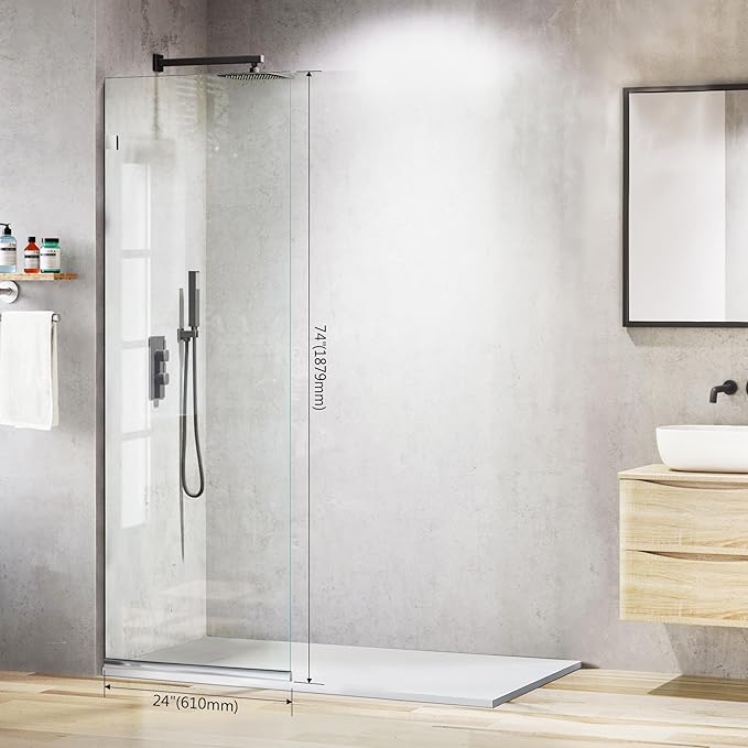 Bathroom Shower Glass Door 24 * 74"