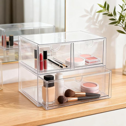 Prsildan Acrylic Drawer Makeup Organizer