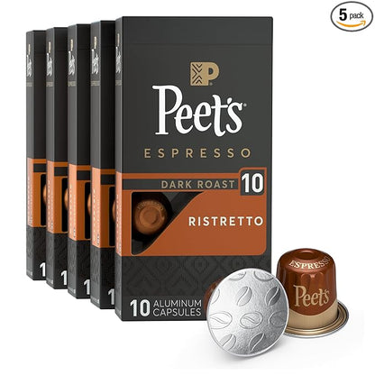 Peet's Coffee, Dark Roast Espresso Capsules, Compatible