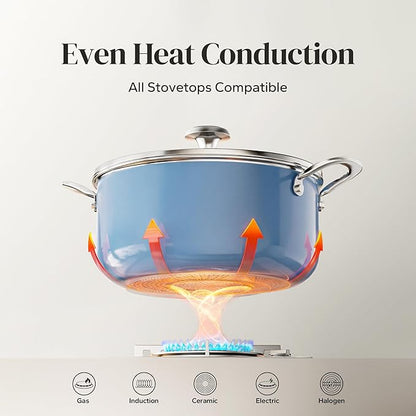 Redchef Ceramic Stock Pot, Induction Cooking Pot