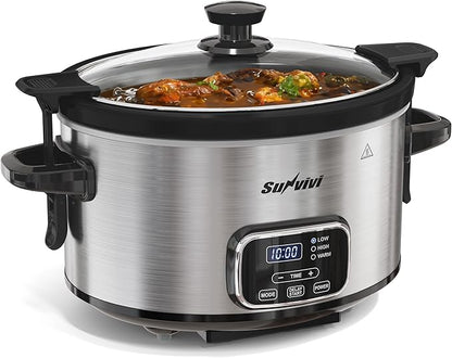 Sunvivi 4QT Programmable Slow Cooker
