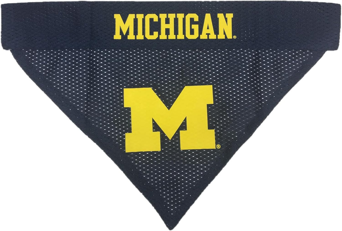 Pets First Collegiate Pet Accessories, Reversible Bandana, Michigan Wolverines Size XX-Large