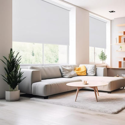 Motorized Blinds with Remote Window Roller Shade Wireless Rechargeable Motor