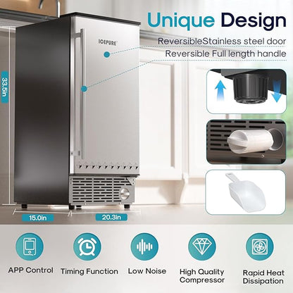 ICEPURE 15" Under Counter Ice Maker