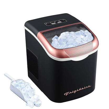 FRIGIDAIRE Retro Compact Ice Maker Machine, Bullet Ice, 26 lb per Day