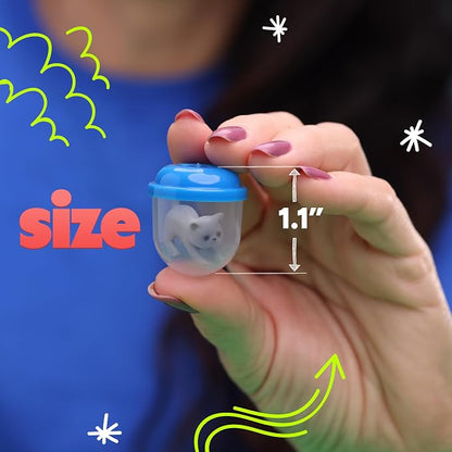 Pet Figurines Toys in Capsule - 50 Pcs - 1.1 Inch Plastic Capsules with Cute Dog and Cat Figurines for Kids - Bulk Toys for Easter Hunt Games - Vending Machines - Classroom Prizes