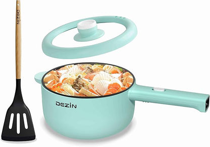 Dezin Electric Cooker, 2L Non-Stick Sauté Pan, Rapid Noodles Mini Pot