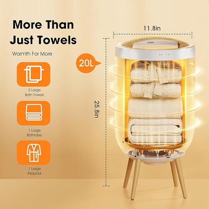 STARLEAD Heated Towel Warmers for Bathroom - 20L Large Towel Warmer Bucket