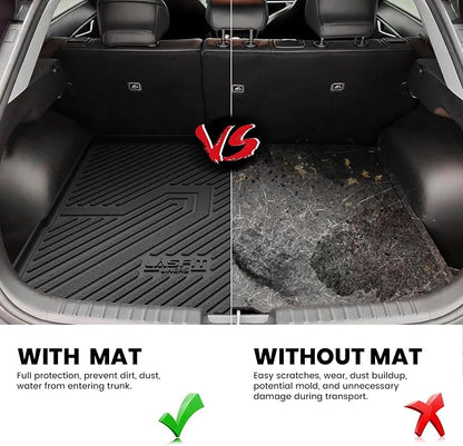LASFIT Cargo Mat for Kia NIRO 2026 2025 2024 2023 (Fit EV & Hybrid, Not Fit PHEV), All Weather TPE Custom Fit Easy Clean Car Trunk Mat for Kia NIRO EV 2023-2026 Cargo Liner, Black