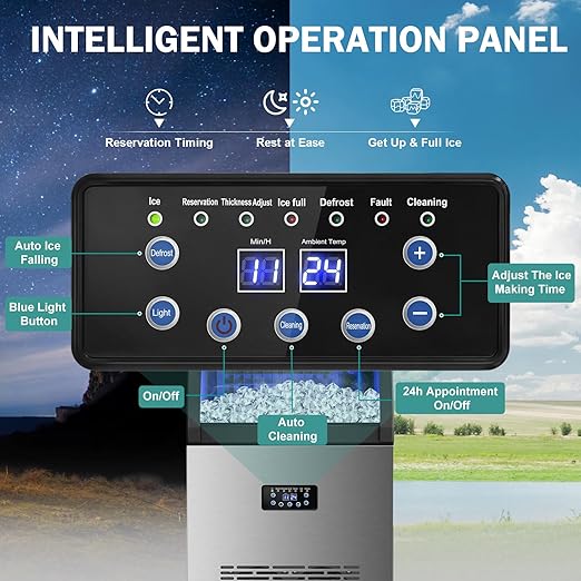 Commercial Ice Maker Machine, 150lbs/24H