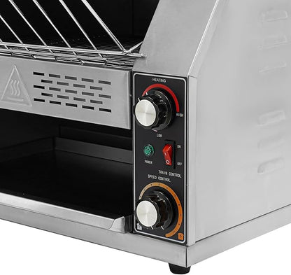 2400W Stainless Steel Countertop Bread Oven, Commercial Toaster Conveyor