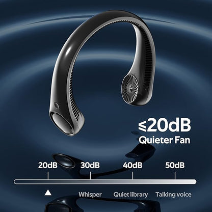 Portable Neck Fan, Hands Free Bladeless, 360° Cooling Personal Fan, Wearable