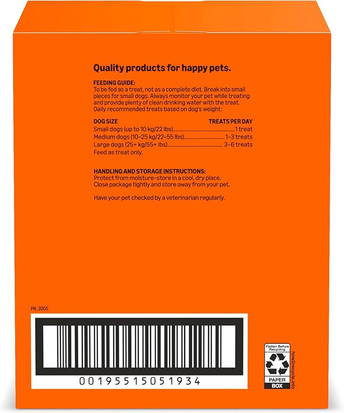 Amazon Basics Peanut Butter Flavor Biscuits Dog Treats 5 lb. Box