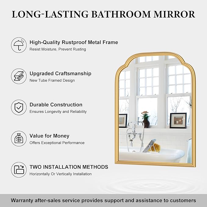 18X24 Inch Gold Mirror for Wall