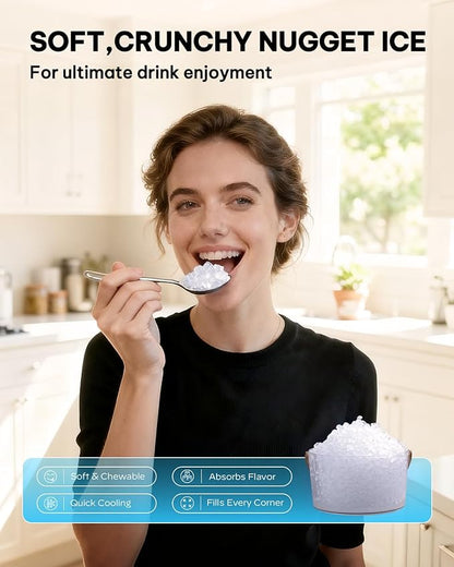 Silonn Nugget Ice Maker Countertop, Pebble Ice Makers