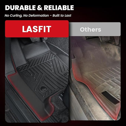 LASFIT Floor Mats for Toyota 4Runner 2025 (Only fit Hybrid) wtih Trunk mat&backrest mat, All Weather TPE Custom Fit Floor Liner for 4 Runner TRD/Limited/Platium 6th gen Front&Rear Car Mats, Black