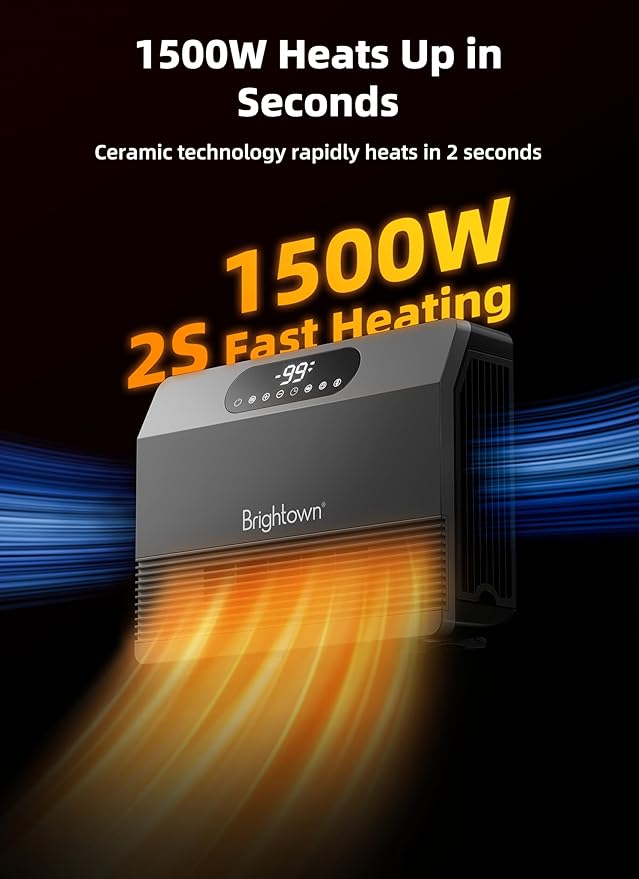 Brightown Smart Wall Heater, Electric Space Heater