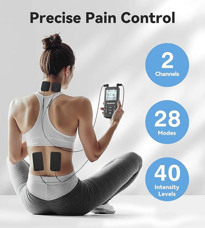 TENS Unit Muscle Stimulator for Pain Relief, 3-in-1 EMS TENS Machine