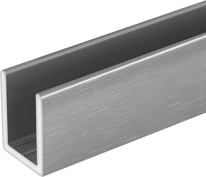 Brixwell SDCD38AB-CCP24-XCP50 Brushed Anodized 3/8" Fixed Panel Shower Door
