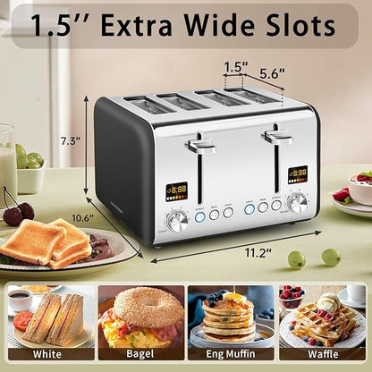 SEEDEEM 4 Slice Stainless Toaster