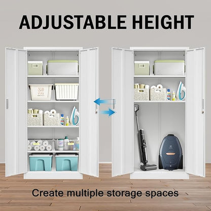 Storage Cabinet, 72 Inch Tall Metal Storage Cabinet