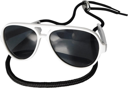 G029 Dog Cat Pet Aviator Sunglasses Glasses for Small Breeds up to 15lbs (White)