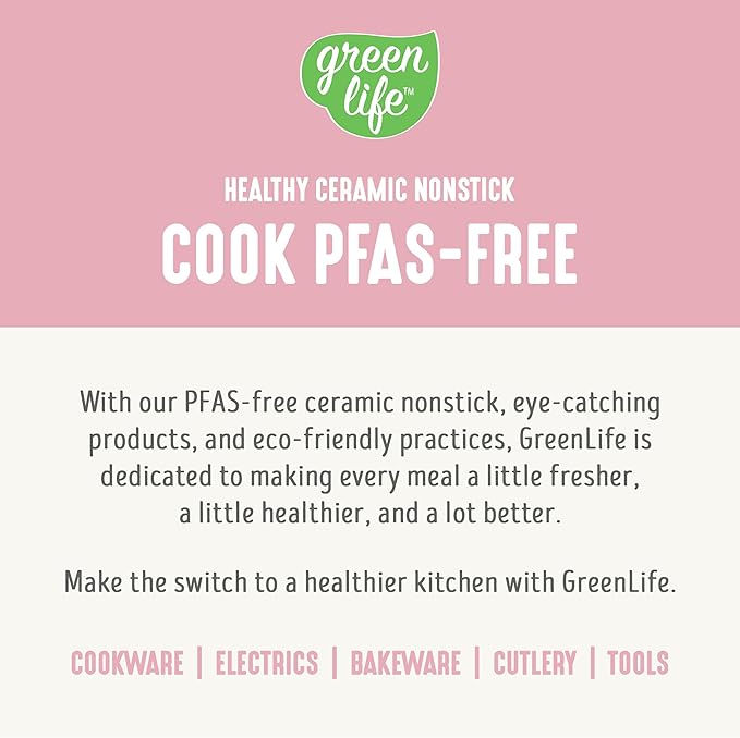 GreenLife Rice Cooker with Removable PFAS-Free Ceramic Nonstick Pot, 3-Cups