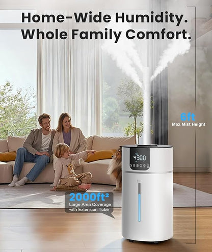AreShark 4.2 Gal/16L Humidifier Large Room, Cool Warm Mist 2000ft² Whole House