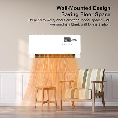 24-Inch Wall Mounted Electric Heater - 1500W Indoor Space Heater