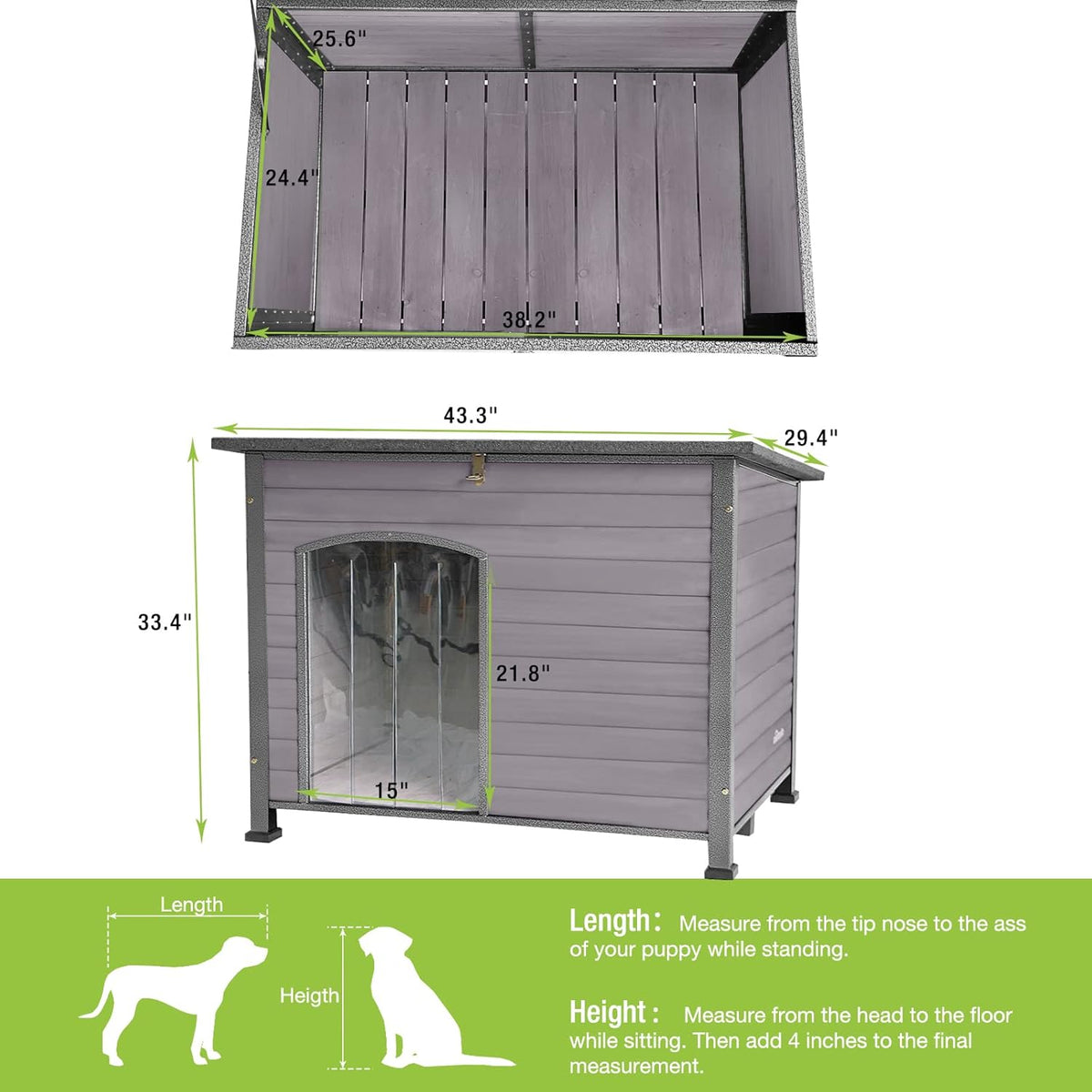 GUTINNEEN Chew Proof Dog House with Metal Iron Frame. Everyday comfort that fits naturally into your space.