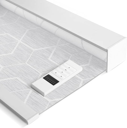 Tipiace Motorized Blinds with Remote Window Roller Shade Wireless Rechargeable