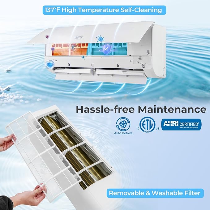 COSTWAY 9000 BTU Mini Split Air Conditioner,