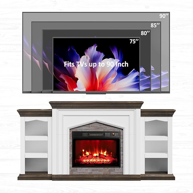 Naice 80" Electric Fireplace