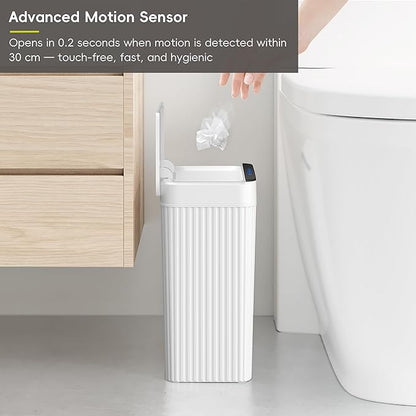 EKO Brio 10L/2.6 Gallon Motion Sensor Trash Can, Automatic Touchless Bathroom