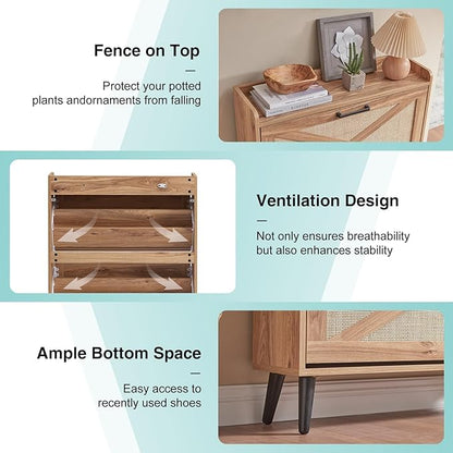 Shoe Storage Cabinet, Boho Shoe Organizer