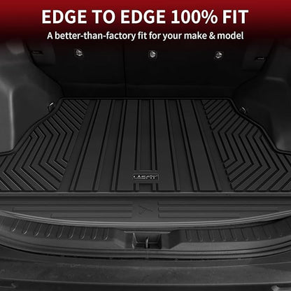 LASFIT Floor Mats&Trunk Mat for Toyota RAV4 2019-2025(Not Fit Hybrid) All Weather TPE Mats Custom Fit for Floor Liner for Toyota RAV 4 LE/XLE/Limited/TRD/Adventure Front and Rear 2 Row Car Mats,Black